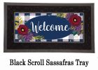 Fall Floral Check Sassafras Mat - 10 x 22 Insert Doormat