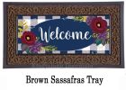 Fall Floral Check Sassafras Mat - 10 x 22 Insert Doormat