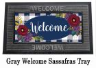 Fall Floral Check Sassafras Mat - 10 x 22 Insert Doormat