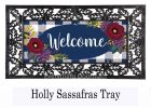 Fall Floral Check Sassafras Mat - 10 x 22 Insert Doormat