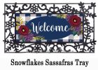 Fall Floral Check Sassafras Mat - 10 x 22 Insert Doormat