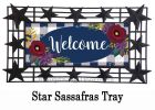 Fall Floral Check Sassafras Mat - 10 x 22 Insert Doormat