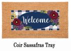 Fall Floral Check Sassafras Mat - 10 x 22 Insert Doormat