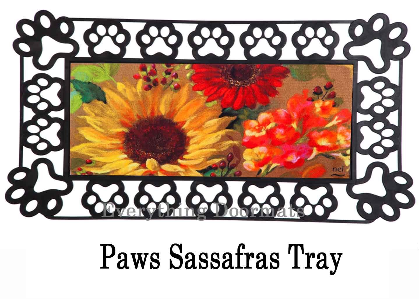 Sassafras Fall Floral Insert Mat 10 x 22 Doormat