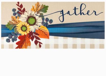 Fall Floral Gather Sassafras Mat - 10 x 22 Insert Doormat