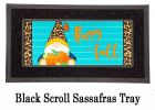 Fall Gnome with Pumpkin Sassafras Mat - 10 x 22 Insert Doormat