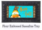 Fall Gnome with Pumpkin Sassafras Mat - 10 x 22 Insert Doormat