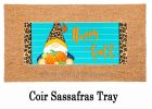 Fall Gnome with Pumpkin Sassafras Mat - 10 x 22 Insert Doormat