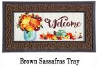 Sassafras Fall Mums Floral Mason Jar Mat - 10 x 22 Insert Doormat