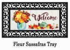 Sassafras Fall Mums Floral Mason Jar Mat - 10 x 22 Insert Doormat