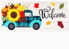 Fall Plaid Truck Sassafras Mat - 10 x 22 Insert Doormat