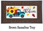 Fall Plaid Truck Sassafras Mat - 10 x 22 Insert Doormat