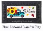 Fall Plaid Truck Sassafras Mat - 10 x 22 Insert Doormat