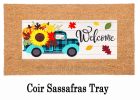 Fall Plaid Truck Sassafras Mat - 10 x 22 Insert Doormat