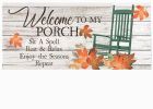 Fall Porch Rules Welcome Sassafras Mat - 10 x 22 Insert Doormat