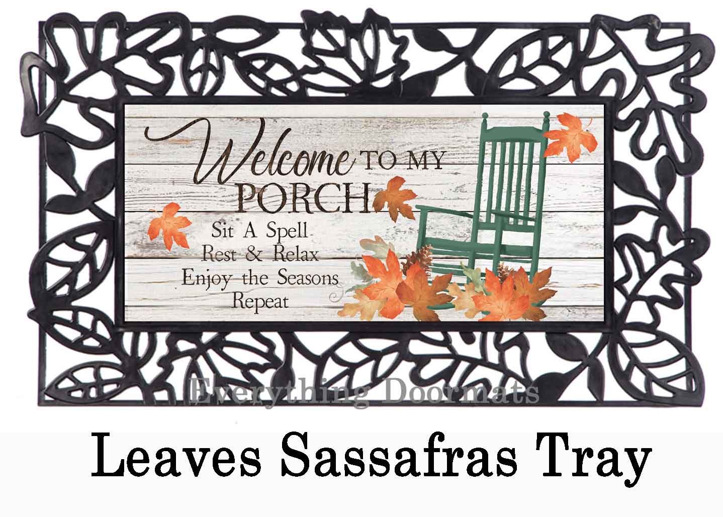 Fall Camper Welcome Sassafras Mat - 10 x 22 Insert Doormat