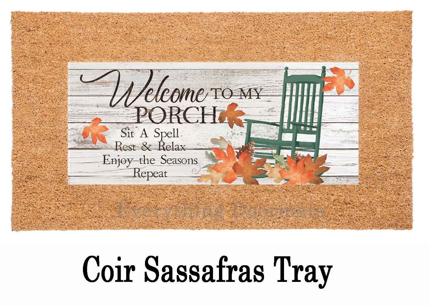 Fall Camper Welcome Sassafras Mat - 10 x 22 Insert Doormat