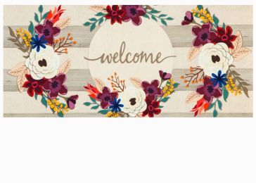 Sassafras Fall Stripes Welcome Mat - 10 x 22 Insert Doormat