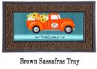 Fall Sunflower Truck Sassafras Mat - 10 x 22 Insert Doormat
