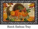 Hatch Embossed Farm Cornucopia Doormat - 19 x 30