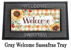 Farmhouse Fall Wreath Sassafras Mat - 10 x 22 Insert Doormat