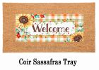 Farmhouse Fall Wreath Sassafras Mat - 10 x 22 Insert Doormat