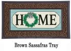 Farmhouse Home Wreath Sassafras Mat - 10x22 Insert Doormat