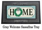 Farmhouse Home Wreath Sassafras Mat - 10x22 Insert Doormat