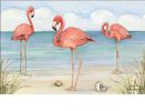 Flamingo Cove Indoor & Outdoor MatMates Insert Doormat - 18" x 30"