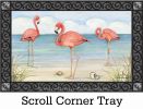 Flamingo Cove Indoor & Outdoor MatMates Insert Doormat - 18" x 30"