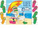 Flip Flop Beach Indoor & Outdoor Insert Doormat - 18 x 30