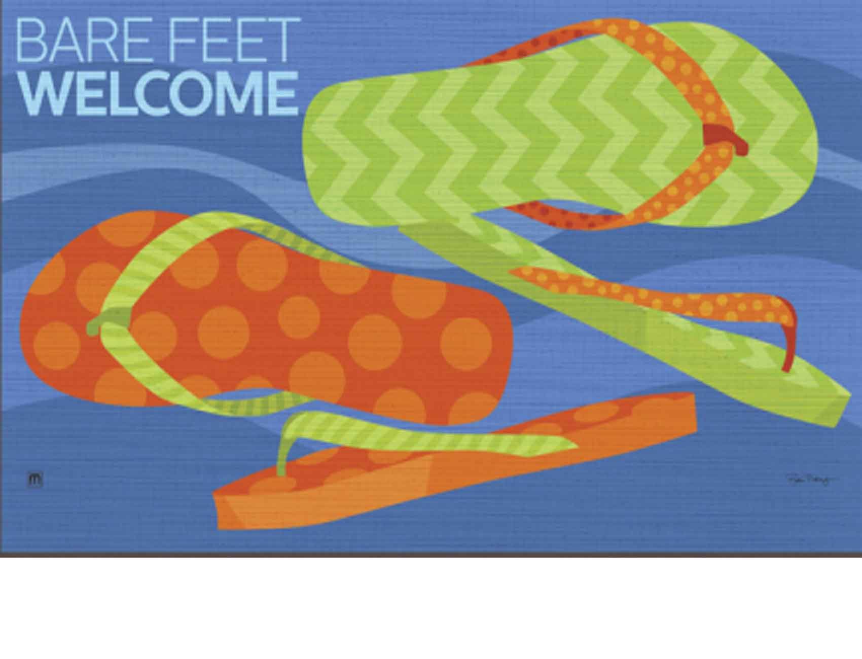 Indoor Outdoor Flip Flops Forever MatMates Doormat 18x30