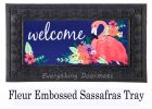 Floral Flamingo Sassafras Mat - 10 x 22 Insert Doormat