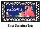 Floral Flamingo Sassafras Mat - 10 x 22 Insert Doormat