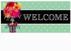 Floral Topiary Sassafras Mat - 10x22 Insert Doormat