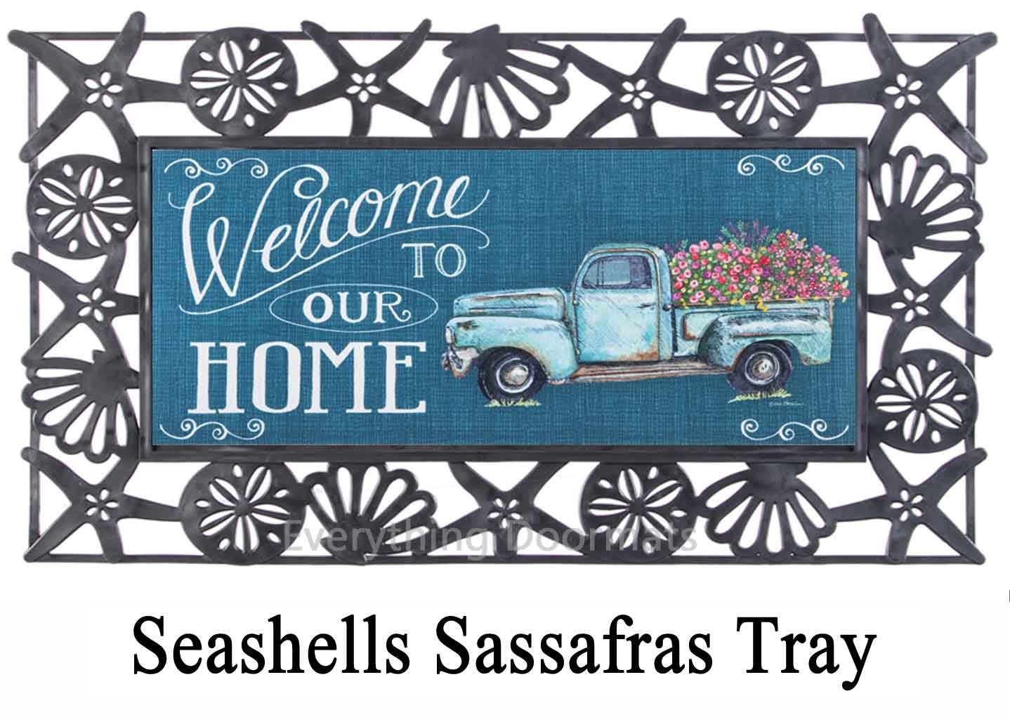 Sassafras Floral Truck Mat 10 x 22 Insert Doormat