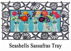 Sassafras Floral Milk Bottles Switch Mat - 10 x 22 Insert Doormat