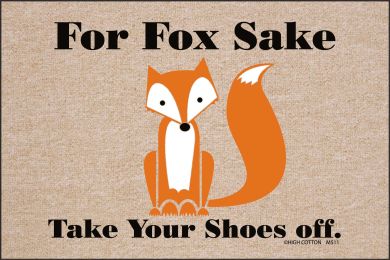For Fox Sake Doormat - 19x30 Funny