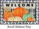 Fresh Pumpkins Hatch Embossed Doormat - 19 x 30