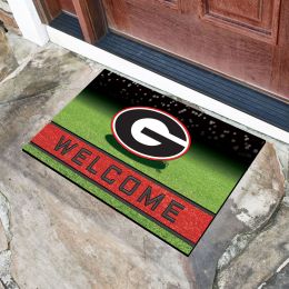 Georgia  University Flocked Rubber Doormat - 18 x 30