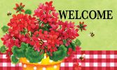 Geranium Gingham Indoor & Outdoor Insert Doormat - 18 x 30