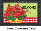 Geranium Gingham Indoor & Outdoor Insert Doormat - 18 x 30