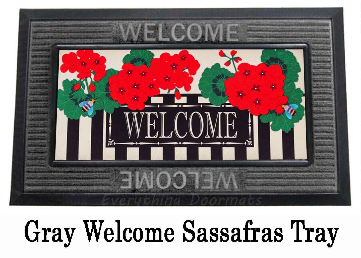 Sassafras Geranium Mat 10 x 22 Insert Doormat
