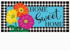Gerbera Daisy Trio Sassafras Mat - 10x22 Insert Doormat