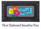 Gerbera Daisy Trio Sassafras Mat - 10x22 Insert Doormat