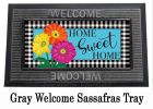 Gerbera Daisy Trio Sassafras Mat - 10x22 Insert Doormat