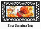 Gingham Turkey Sassafras Mat - 10 x 22 Insert Doormat