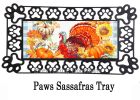 Gingham Turkey Sassafras Mat - 10 x 22 Insert Doormat