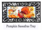 Gingham Turkey Sassafras Mat - 10 x 22 Insert Doormat