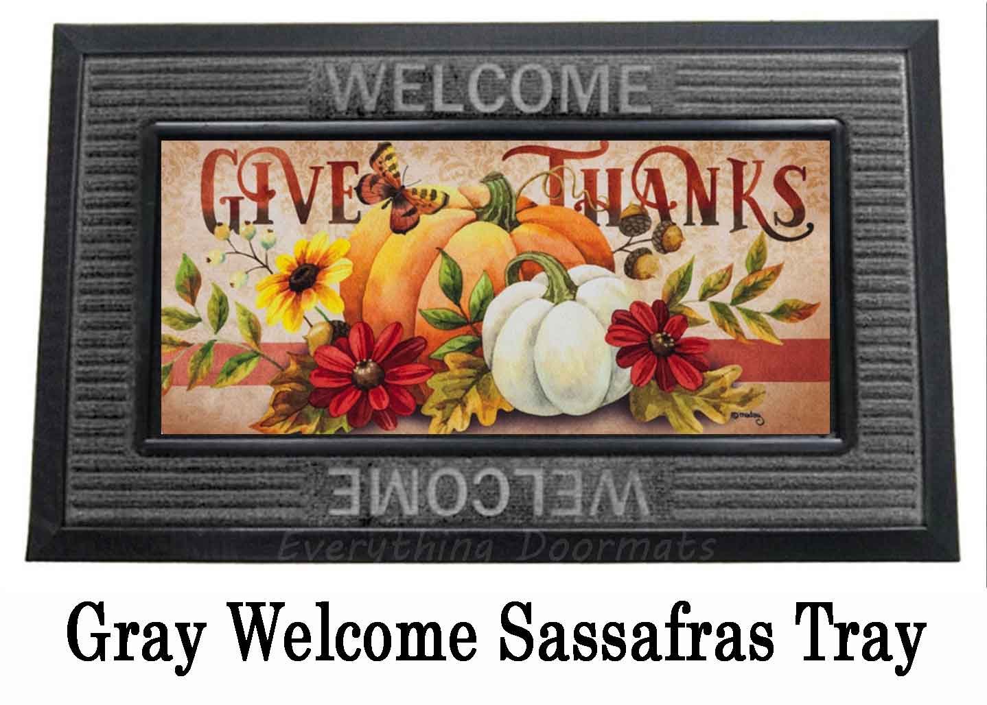 Fall Front Door Mat, Give Thanks Doormat